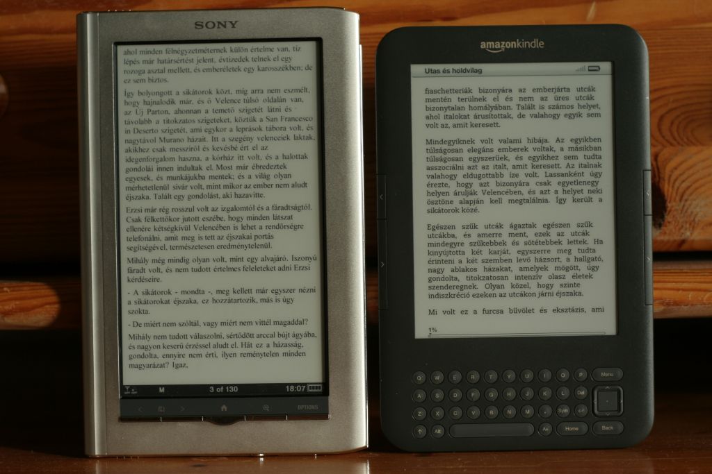 Sony PRS-950 és Kindle 3